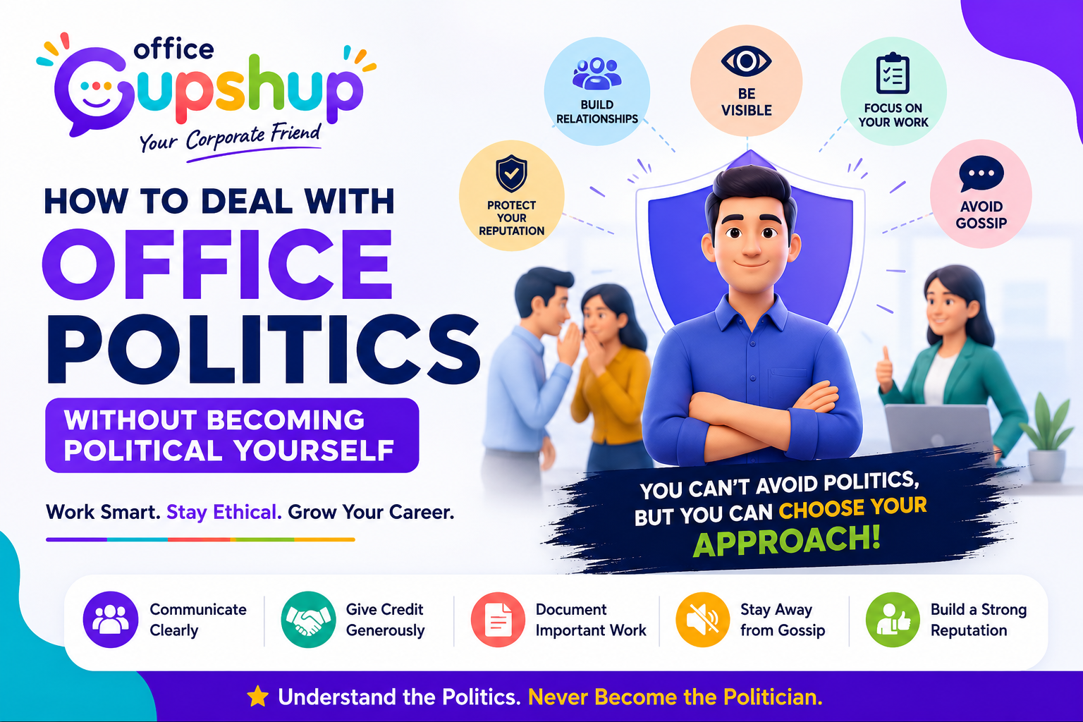 Office Gupshup guide on how to deal with office politics without becoming political yourself